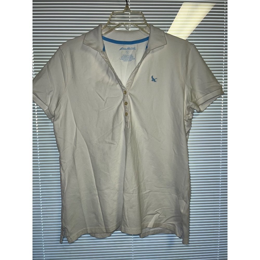 Eddie Bauer White Button Shirt — Large
